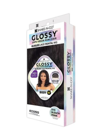 Shake N Go Glossy 100% Virgin Remy Hair Glueless 13x5 HD Lace Frontal Wig - BODY 16"