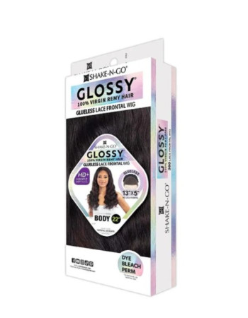 Shake N Go Glossy 100% Virgin Remy Hair Glueless 13x5 HD Lace Front Wig - BODY 22"